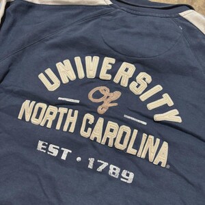 Vintage North Carolina Zip Up Sweater - NCAA Collegiate Sweatshirt - Size XL - Blue image 4