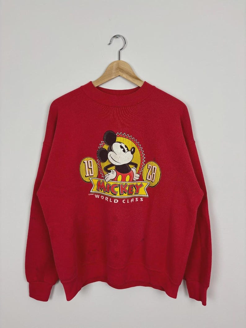 Vintage Disney Musse Pigg röd tröja från 1990-talet / storlek XL bild 1