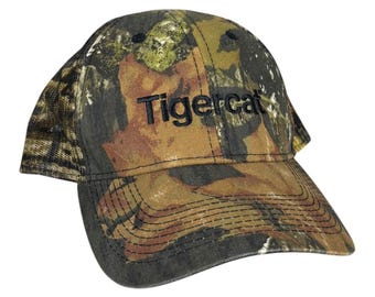 Gorra de camionero vintage con diseño de árbol real, ajustable, estilo Tiger Cat, OSFA