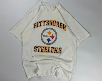 Camiseta vintage de los Pittsburgh Steelers/camiseta de fútbol americano de la NFL, ropa deportiva, gráfica, XL, blanca