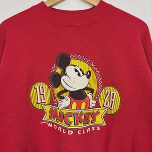 Vintage Disney Musse Pigg röd tröja från 1990-talet / storlek XL bild 3
