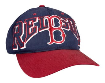 Gorra vintage de los Boston Red Sox con cierre a presión, gorra de béisbol de la MLB, bordada en azul OSFA