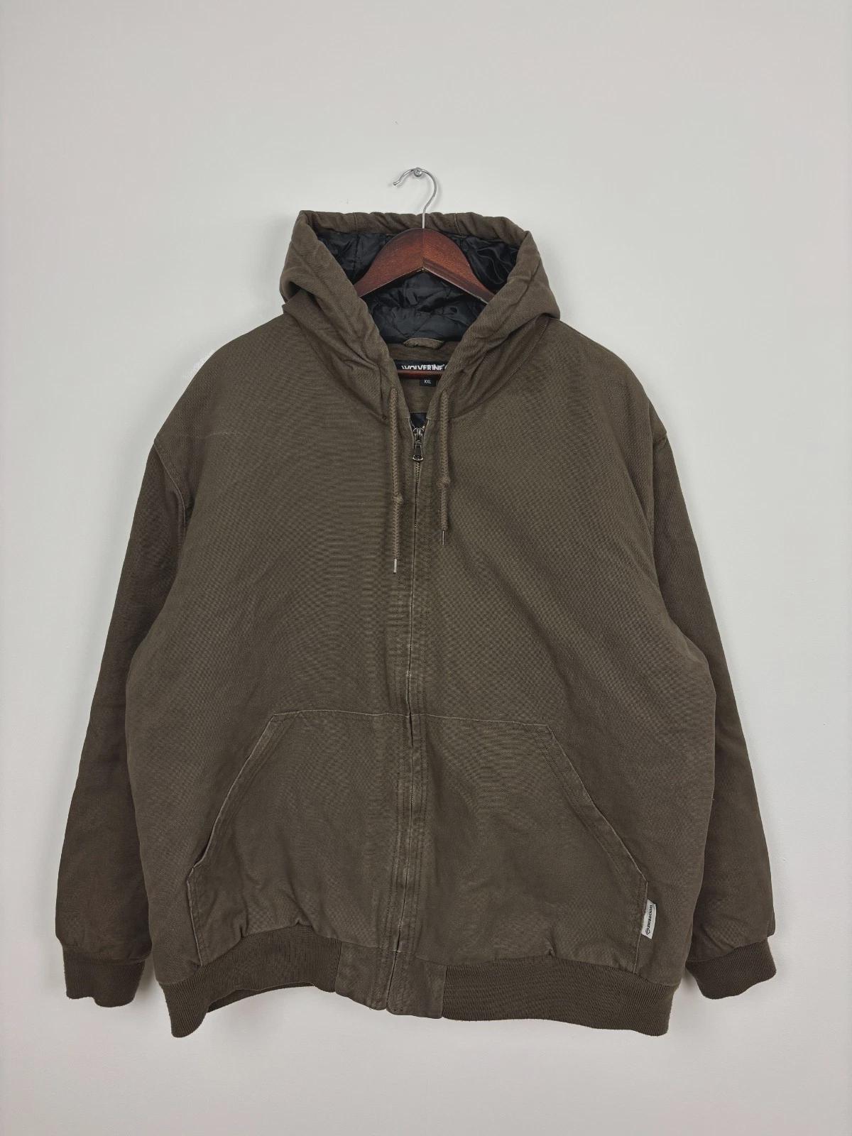 Vintage Brown Workwear Jacket - Wolverine Zip up Coat - Size XXL