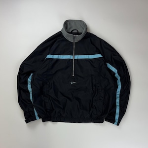 Vintage Nike Windbreaker / Zip Up Light Jacket / Athletic Sportswear / Outerwear / Size Large / Black