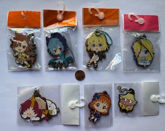 Japanese Anime Chibi Rubber Keychain Collection (Choose 1) – Official Prize Authentic Charms from Japan – Diverse Collectibles & Fan Gifts!