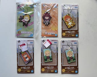Japanese Anime Rubber Keychain (Choose 1) - Official Prize Chibi Art - Umamusume, Quintuplets, Haikyuu!! Collectibles!