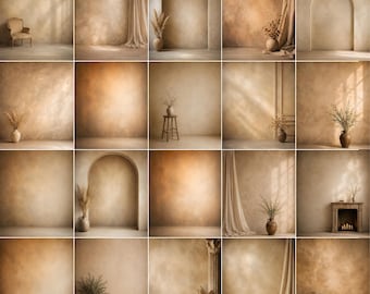 28 oude meester achtergrond beige digitale achtergrond, Fine Art fotografieachtergrond, vintage portret studio achtergrond JPG
