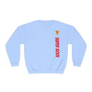 Super Kool Retro Pizza Sweatshirt, Vintage Slice Jumper, Food Lover Crewneck, Cool Graphic Top, Hipster Pullover