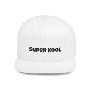 Super Kool Flat Bill Snapback Cap - Trendy Streetwear Hat, Cool Gift for Teens, Perfect for Festivals, Sports Events, Casual Outings