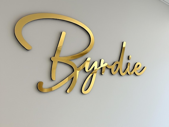Custom Business Wall Logo Sign, Business Metal Acrylic Letters for Clinic & Spa
