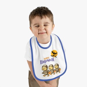 Cute Duck Skeleton Halloween Baby Bib, Halloween Gifts, Baby Shower Present, Toddler Bib, Halloween Accessories, Fun Baby Apparel