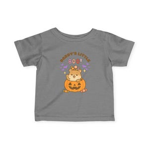 Cute Bear in Pumpkin Onesie Halloween Infant Tee, Cute Toddler T-Shirt, Baby Halloween Outfit, Trick or Treat Shirt, Fall Clothing