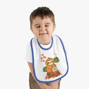 Little Sleepy Sloth in Costume Baby Bib, Halloween Gifts, Baby Shower Present, Toddler Bib, Halloween Accessories, Fun Baby Apparel