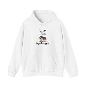 Team Bride Hoodie Fun Wedding Squad Bride Outfit Cute Bridal Party Sweatshirt Bachelorette Party Hoodie Wedding Crew Bridesmaid Wear