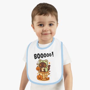 Boo Cat in Halloween Costume Baby Bib, Halloween Gifts, Baby Shower Present, Toddler Bib, Halloween Accessories, Fun Baby Apparel