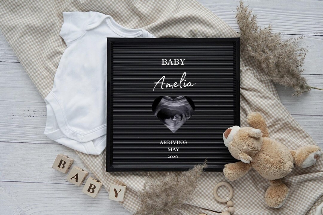 Editable Pregnancy Announcement Template Canva Etsy