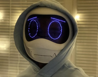 Murder Drones Cosplay Mask- Finished Product, Moving Jaw, Drone, Wearable, LED