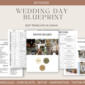 Wedding Day Blueprint - Bearbeitbare Canva Vorlage