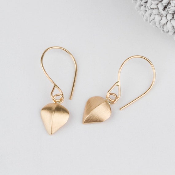 gold aspen leaf earrings