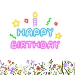 Carte d'anniversaire florale imprimable - Carte d'anniversaire minimaliste élégante - Téléchargement numérique - Carte de voeux florale - PDF instantané