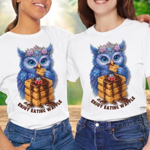 Eating Waffle T-Shirt, Enjoy Eating waffle, Waffle House t shirt, eating around, waffle house shirt, whom owl t-shirt, breakfast food