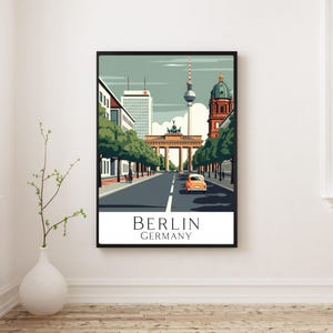 Stampa di viaggio di Berlino / Arte murale / Arredamento per la casa / Regalo di Berlino / Amanti dell'arte / Arte tedesca / Best Seller