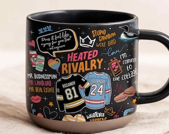 We Didn't Even Kiss Hollander Rozanov Pottery Mug, LGBT Hockey Romance Mug, Heated Movie Rivalry Mug, Hollanov Team Gifts For Fan