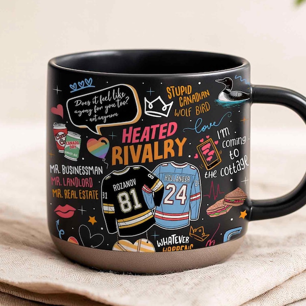 We Didn't Even Kiss Hollander Rozanov Pottery Mug, LGBT Hockey Romance Mug, Heated Movie Rivalry Mug, Hollanov Team Gifts For Fan