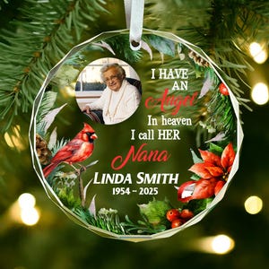 Personalized Memorial Picture Ornament, Christmas Photo Ornament, Memorial Ornament, Loss Of Grandparents, Family Memorial Gift
