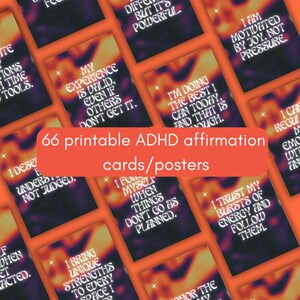66 digital ADHD affirmation cards/posters,ADHD strength cards, executive functioning, coping skills, social emotional learning, therapy