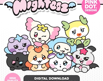 Ateez Mighteez KPop SVG PNG-bestanden Aniteez Line vrienden Clipart digitale download