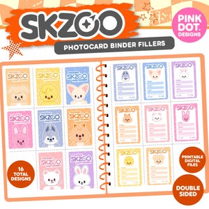 Stray Kids Mini SKZOO Kpop Missing Photocard Binder Fillers Card Placeholder Toploader Filler PC Sleeves Trading Card Stay Printable