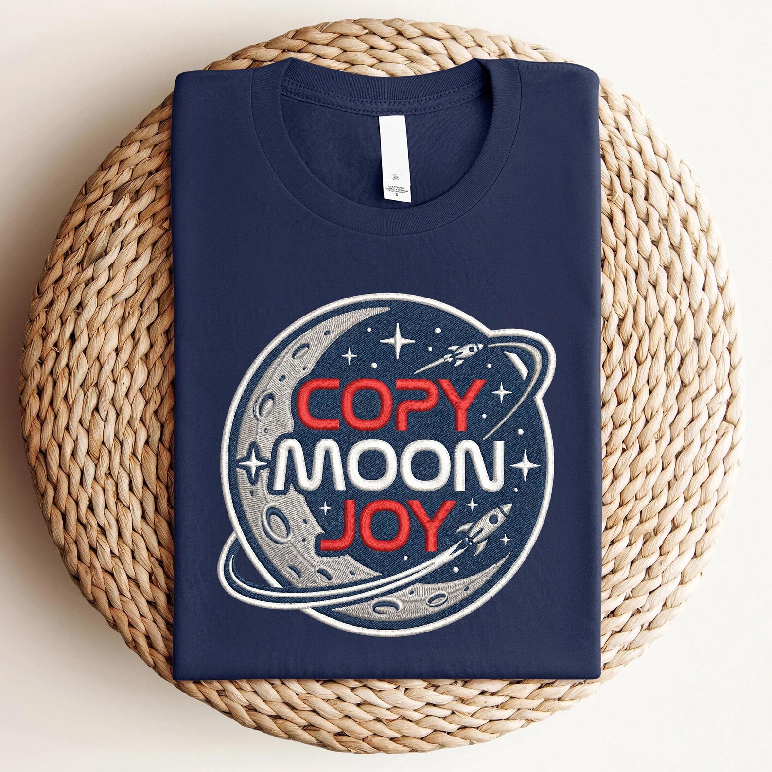 Copy Moon Joy Embroidery File, Lunar Minimal Space Mission Machine ...