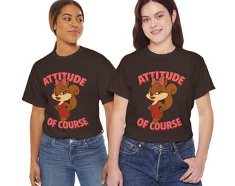 Sassy Cartoon Tee - Unisex Cotton T-Shirt with Attitude, Funny Gift for Friends, Casual Wear, Birthday, Everyday Humor