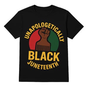 Entschuldigend schwarzer Juniteenth PNG | Afro Pick Faust Pride digitaler Download für Sublimation