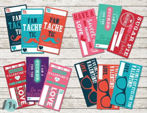 Valentine's Day Valentine Cards for Kids Digital | Etsy