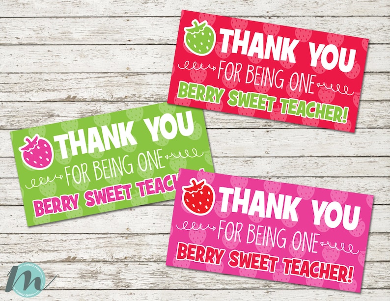 Teacher Bag Toppers Teacher Appreciation Week Berry Sweet - Etsy