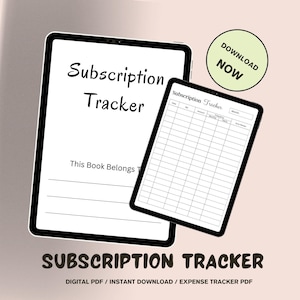 Abonnement Tracker Printable: Digitaler Ausgabenplaner (PDF-Download)