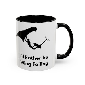 Wing Foiling Coffee Mug, High Flyers Club, Water Sports Gift