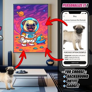 Custom Cartoon Pet Portrait • Personalized Dog or Cat Drawing in Adventure Style • Digital Art Gift for Animal Lovers