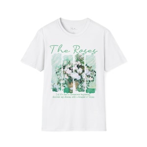 Van Gogh Roses T-Shirt, Famous Painting Art Tee, White Roses Floral Shirt, Aesthetic Museum Core, Art History Gift
