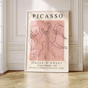 Picasso The Three Dancers Print | Unframed Musee d&#39;Orsay Poster | Modern Cubist Art | Abstract Figurative Wall Decor Gallery Gift