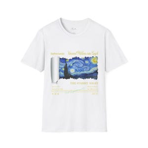 Van Gogh Starry Night T-Shirt, Famous Painting Art Tee, Post-Impressionist Shirt, Aesthetic Museum Core, Art History Gift