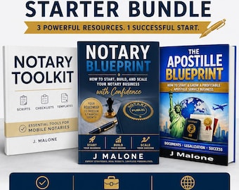 BUNDLE: Notary Blueprint + Notary Toolkit  | Editable Canva Template | Start your business the right way