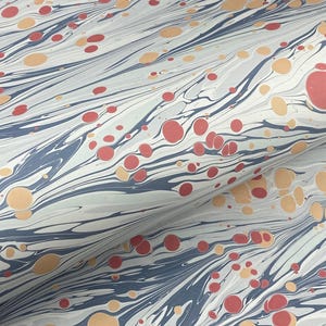 Full Sheet Hand-Marbled Paper P212 - 3 sheets made