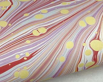 Full Sheet Hand-Marbled Paper P529