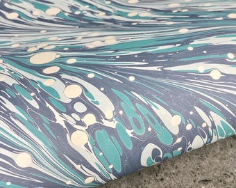Full Sheet Hand-Marbled Paper P639