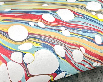 Half-Sheet Hand-Marbled Paper P628H