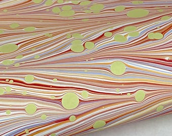 Full Sheet Hand-Marbled Paper P534