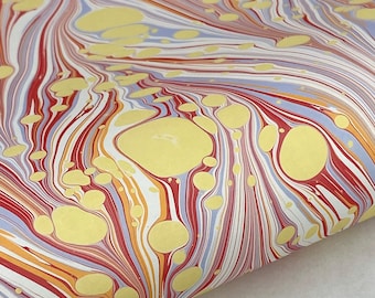 Half-Sheet Hand-Marbled Paper P536H